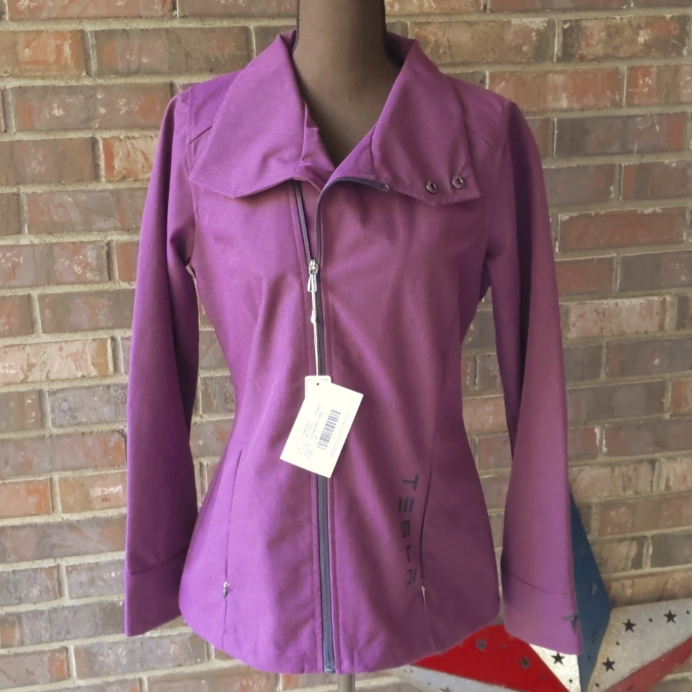 Women's Purple Jacket with Tesla Logo